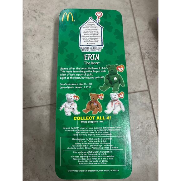 McDonald Beanie Baby-Maple, Erin and Britannia NWT - Picture 5 of 7